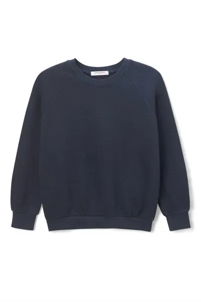 Perfectwhitetee Allman Quilted Crewneck In Navy / Blue