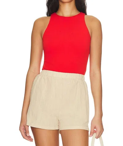 Show Me Your Mumu Women's Best Bodysuit In Red Stretch In Multi