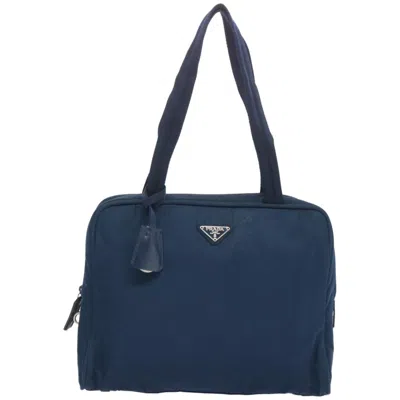 Prada Tessuto Synthetic Shoulder Bag () In Blue