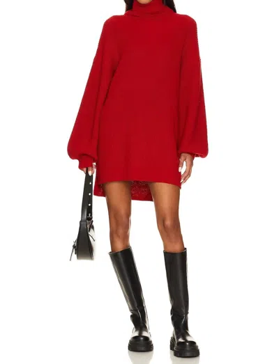 Show Me Your Mumu Chester Sweater Dress In Red
