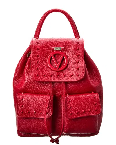 Valentino By Mario Valentino Abraham Preciosa Leather Backpack In Red