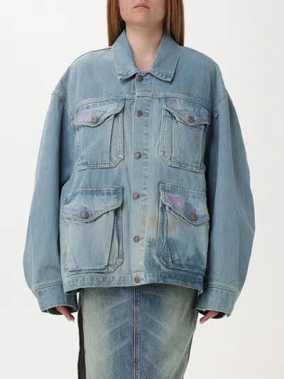 R13 Denim Oversized Jacket In Blue