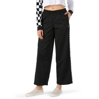 Vans Vn0a47tyblk Women Black White Polyester Check Mark Track Trousers Xl Ncl598