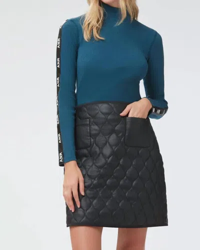 Alp N Rock Kiko Quilted Skirt In Black Faux Leather