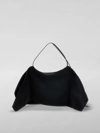 Issey Miyake Black Enveloping Square Woven Shoulder Bag
