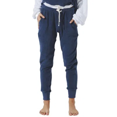 Electric & Rose Hart Terry Jogger In Navy In Blue