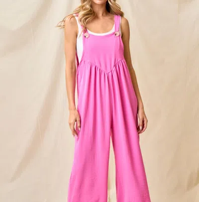 Lovely Melody Overall Jumpsuit In Pink