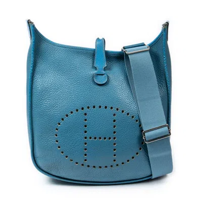 Pre-owned Hermes Evelyne Iii Pm In Blue