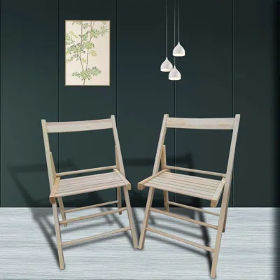 Simplie Fun Folding Chair-2/s In Neutral