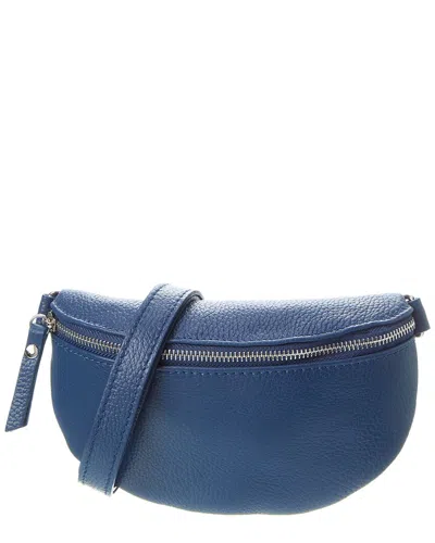 Italian Leather Pouch In Blue