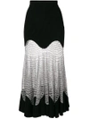 ALEXANDER MCQUEEN ALEXANDER MCQUEEN METALLIC MESH KNIT SKIRT - BLACK,493409Q1WIL12314466