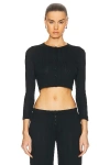 Cou Cou Intimates Womens 2black Pointelle Cropped Organic-cotton Cardigan