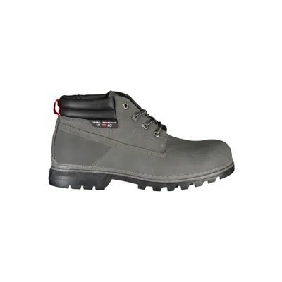 Carrera Sleek  Lace-up Boots With Contrast Detail In Grey