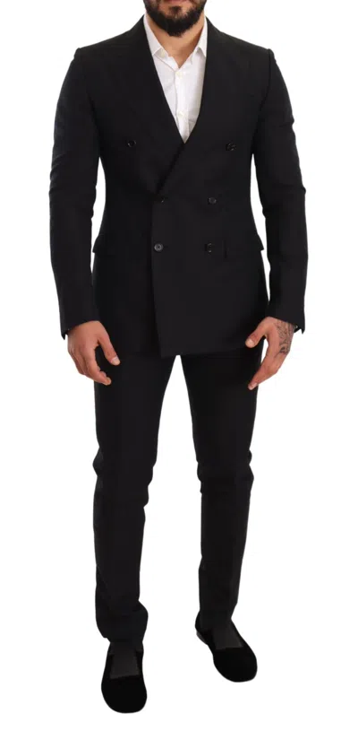 Dolce & Gabbana Elegant Black Two-piece Wool Suit