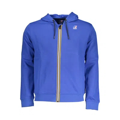 K-way Chic Blue Hooded Sweatshirt With Contrast Details