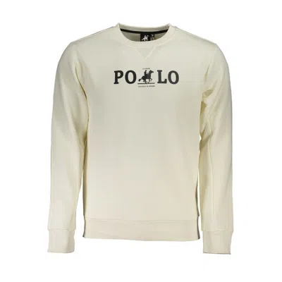 U.s. Grand Polo Elegant Crew Neck Fleece Sweatshirt In White