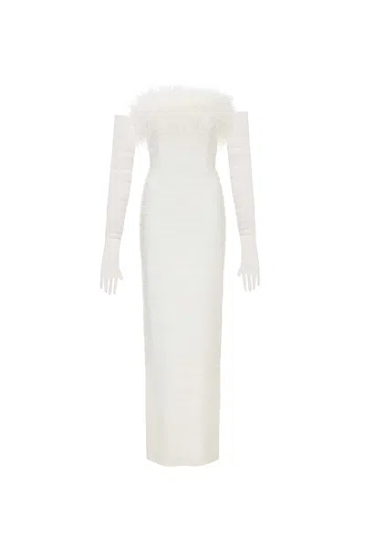 Rebecca Vallance Lilly Strapless Gown In Purple