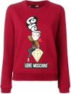 LOVE MOSCHINO diamond girl print sweatshirt,W631303E186112311221