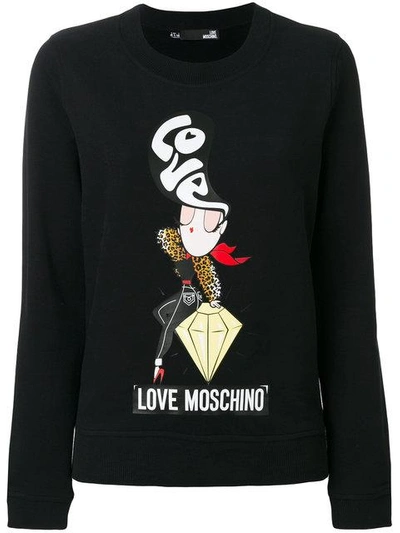 Love Moschino 钻石女孩印花套头衫