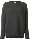 MONCLER MONCLER CLASSIC KNITTED SWEATER - GREEN,90725009599A12308786