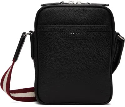 Bally Code Cross Leather Crossbody Bag In Black