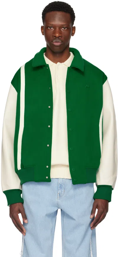 Axel Arigato Bay Varsity Jacket In Green
