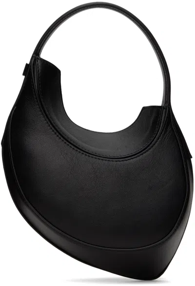 Mugler Small Spiral Curve 02 Shoulder Bag In Black  