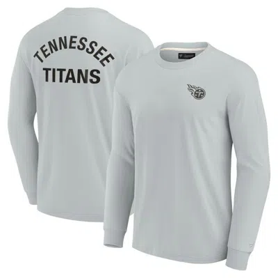 Fanatics Signature Men's And Women's  Gray Tennessee Titans Super Soft Long Sleeve T-shirt