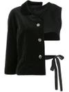 COMME DES GARÇONS deconstructed jacket with ribbons,GHB02212282124