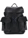 FERRAGAMO double Gancio backpack,人造皮革100%