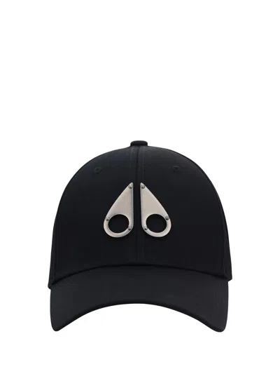 Moose Knuckles Logo Icon Cap In Black/nick