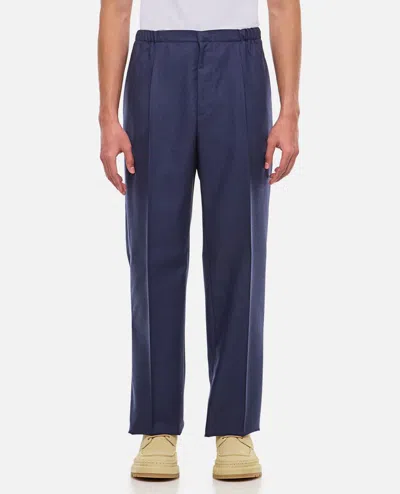 Fendi Trousers With Elasticated Waist In Blue