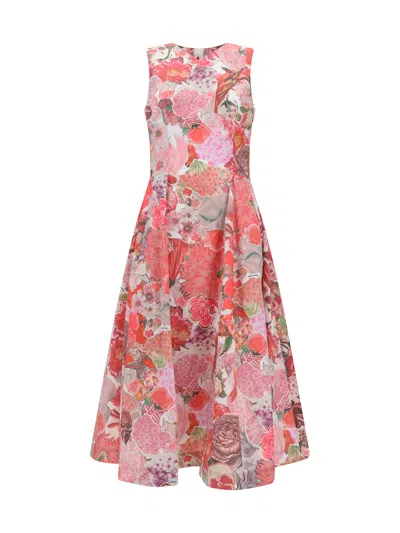 Marni Abito Midi In Pink Clematis