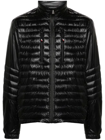 Moncler High-shine Padded Jacket In Black
