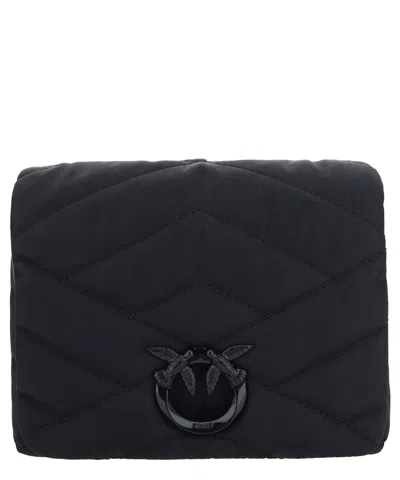 Pinko Love Click Puff Baby Crossbody Bag In Black