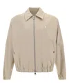 Ami Alexandre Mattiussi Adc Compact Cotton Zip Jacket In Beige