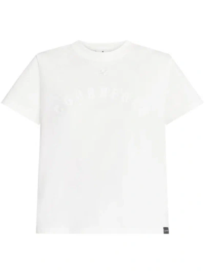 Courrèges Ac Straight Cotton T-shirt In White