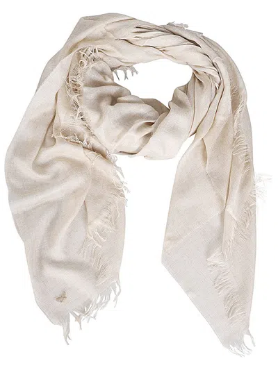 Weekend Max Mara Butterfly Embroidered Shawl In Beige