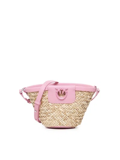 Pinko Love Summer Raffia Bucket Bag