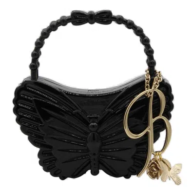 Blumarine X Forbitches Butterfly Pendant Tote Bag In Black