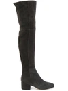 SERGIO ROSSI SIDE ZIP KNEE BOOTS,A78350MCAZ0112317107