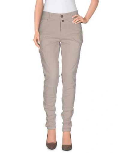 Twinset Casual Trousers In Light Grey