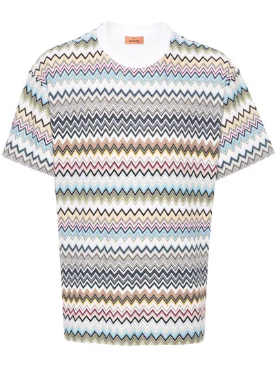 Missoni Zipzag Print T-shirt In Multicolour