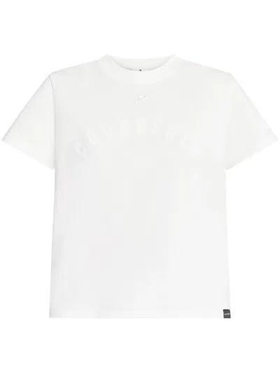 Courrèges Ac Straight Cotton T-shirt In White