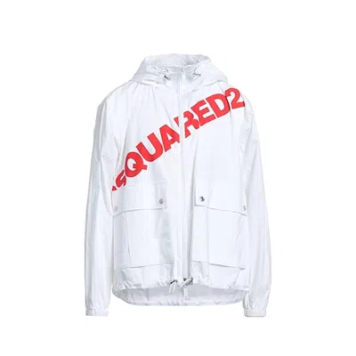 Dsquared2 Jacket With Logo Print In White
