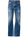 RE/DONE RE/DONE HIGH RISE CROPPED JEANS - BLUE,W171013LEA00012297630
