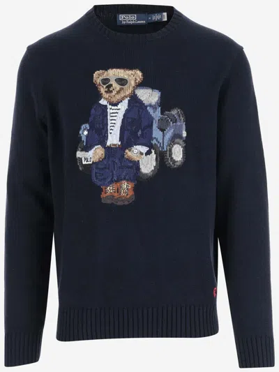 Ralph Lauren Polo Bear Sweater In Aviator Navy