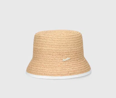 Borsalino Noa Raffia Crochet In White