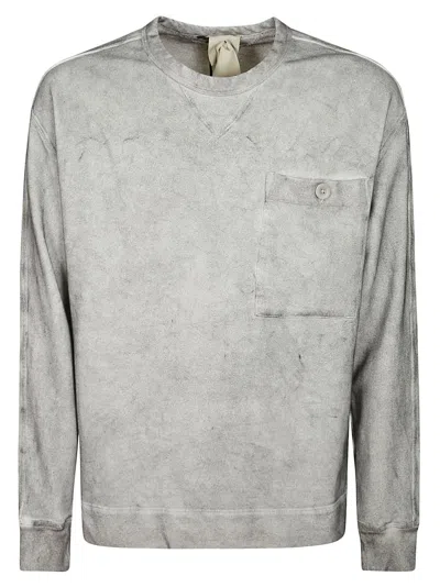 Ten C Roundneck Sweatshirt In Pearl Grey