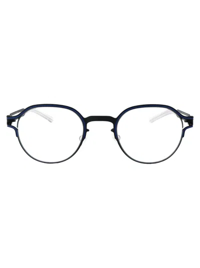 Mykita Vaasa Round-neck Glasses In 514 Indigo/yale Blue Clear